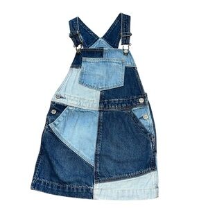 Gap Girl's Patchwork Denim Overalls Skirt Size 5 *Sold Out Online*